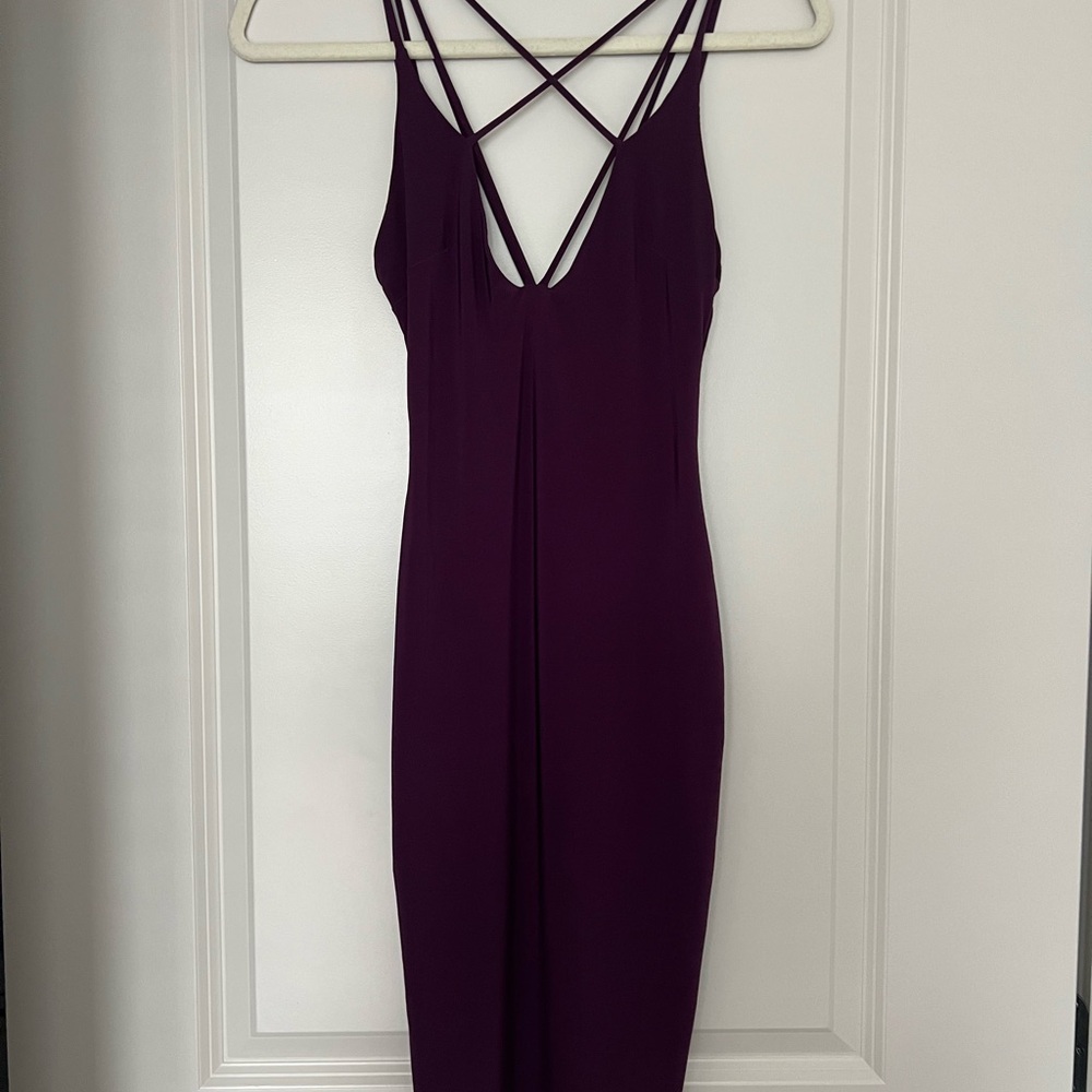 Fashion Nova Purple Bodycon Cocktail Dress